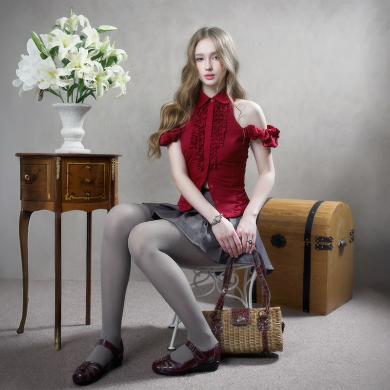 Mania Cutie Margaret Scarlet Top