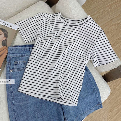 Nhien Vintage Ribbed Tee At97 (Pre-order)