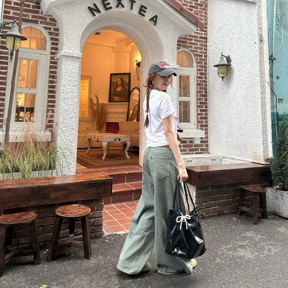 WHOSE Washed Wide-Leg Jeans