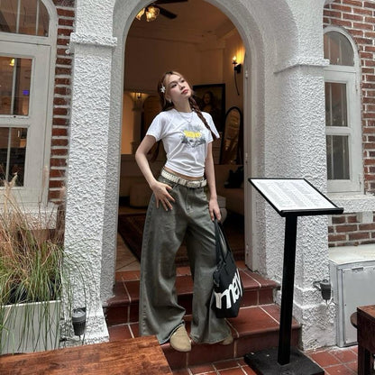 WHOSE Washed Wide-Leg Jeans