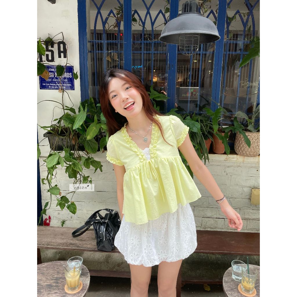 Nhien Vintage Drizzle Top (Pre-order)