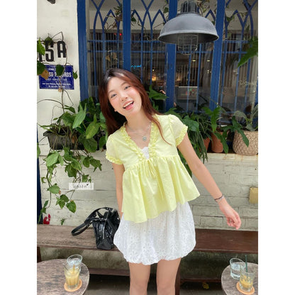 Nhien Vintage Drizzle Top (Pre-order)