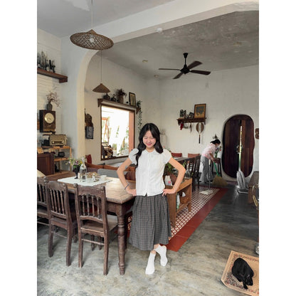 Nhien Vintage Ruby Top (Pre-order)