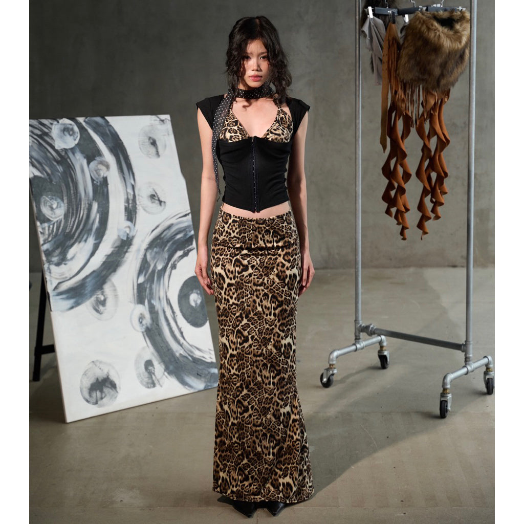 Madebykinh Brown Leopard Skirt