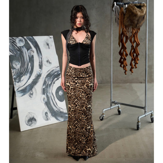 Madebykinh Brown Leopard Skirt