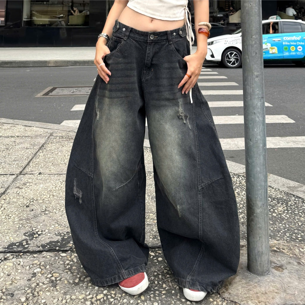 Ssstore.Aesthetic Wide-Leg Jeans (Ready to ship)