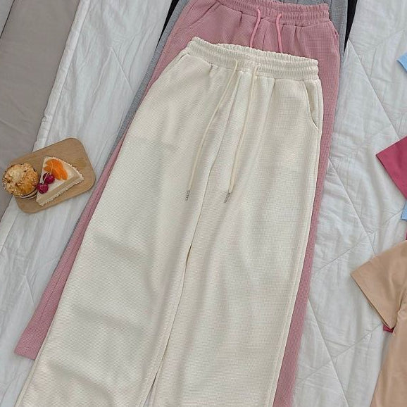 Nhien Vintage Elastic Waist Pants Bq74 (Pre-order)