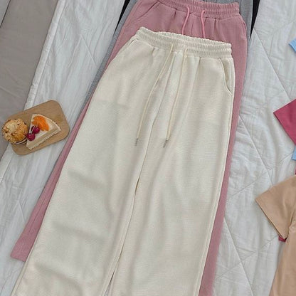 Nhien Vintage Elastic Waist Pants Bq74 (Pre-order)