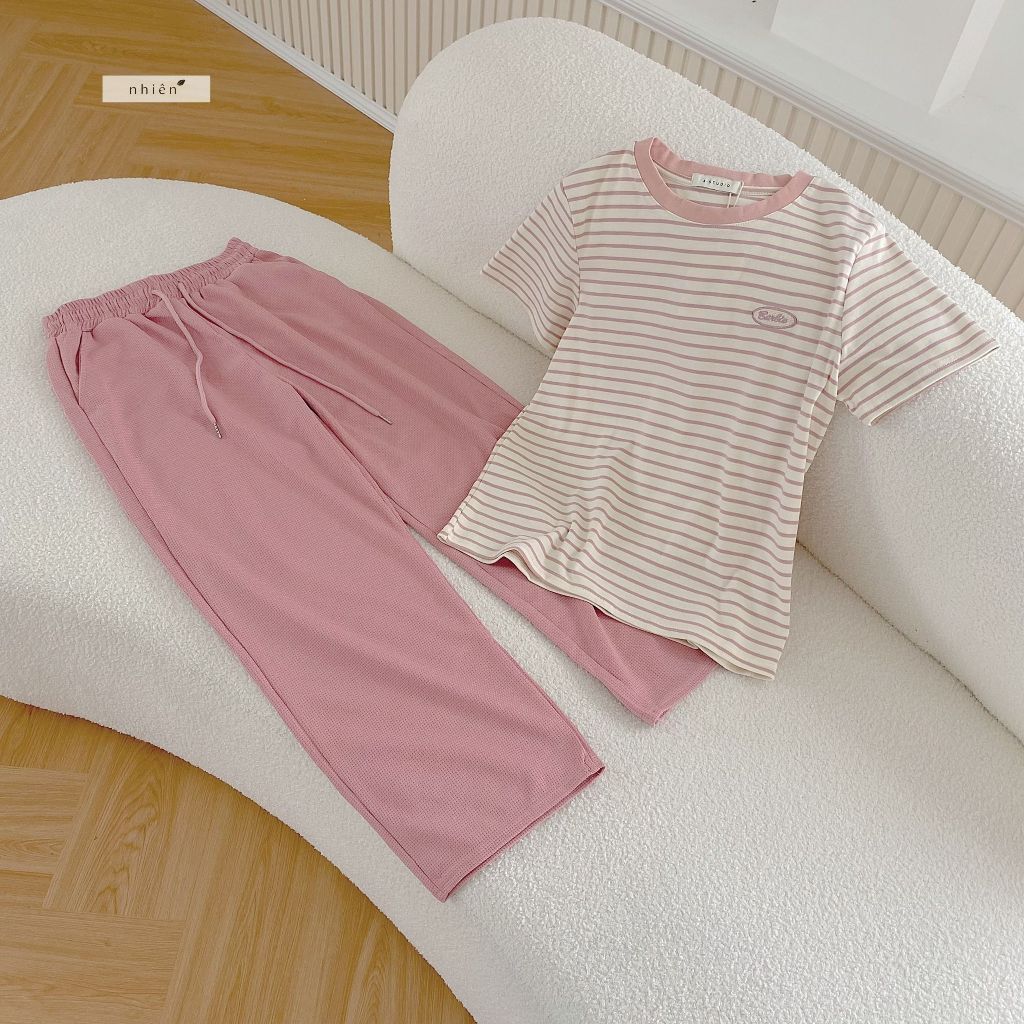 Nhien Vintage Elastic Waist Pants Bq74 (Pre-order)