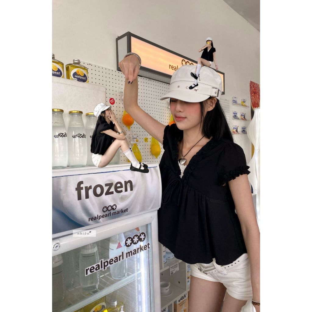 Nhien Vintage Drizzle Top (Pre-order)