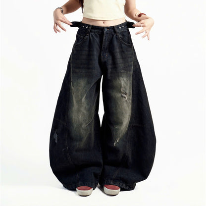 Ssstore.Aesthetic Wide-Leg Jeans (Ready to ship)