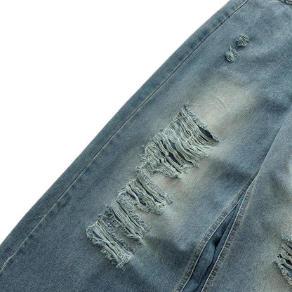 WHOSE Paint-Splatter Distressed Wide-Leg Jeans