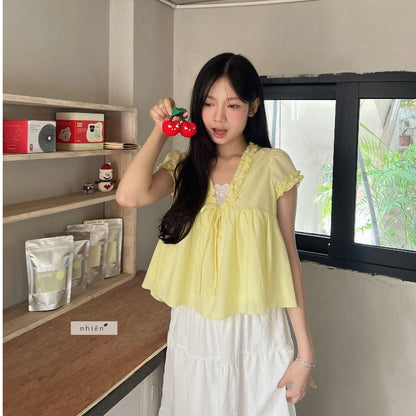 Nhien Vintage Drizzle Top (Pre-order)