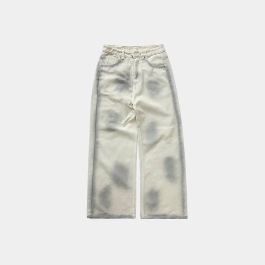 WHOSE Stylish Tie-Dye Wide-Leg Jeans