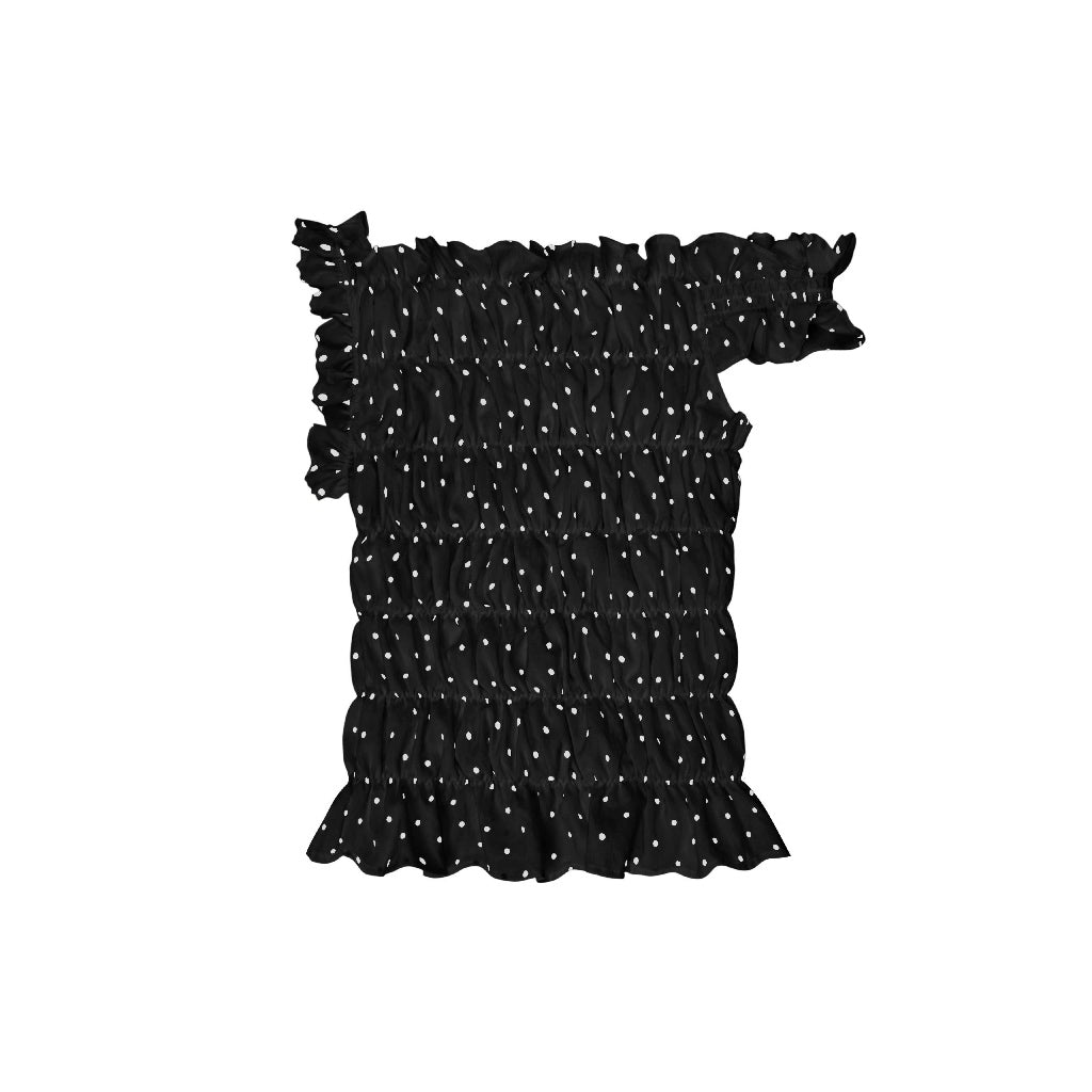 Kill System Polka Dot Ruched Top (Ready to ship)