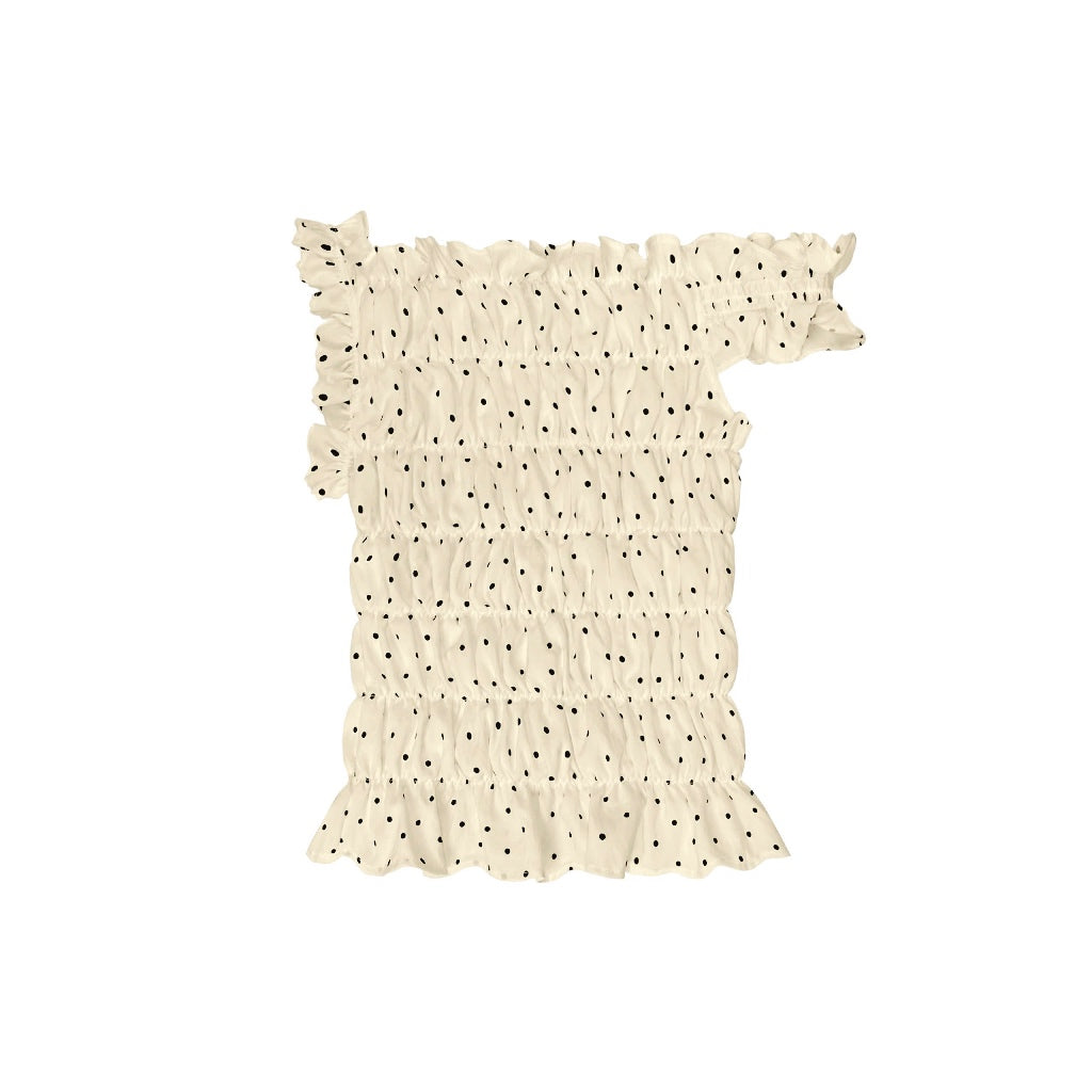 Kill System Polka Dot Ruched Top (Ready to ship)
