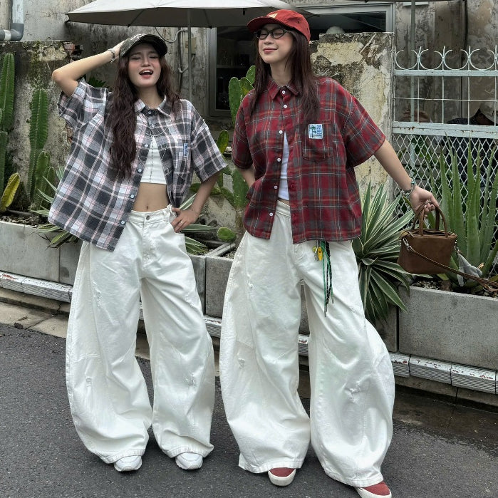 Ssstore.Aesthetic Wide-Leg Jeans (Ready to ship)