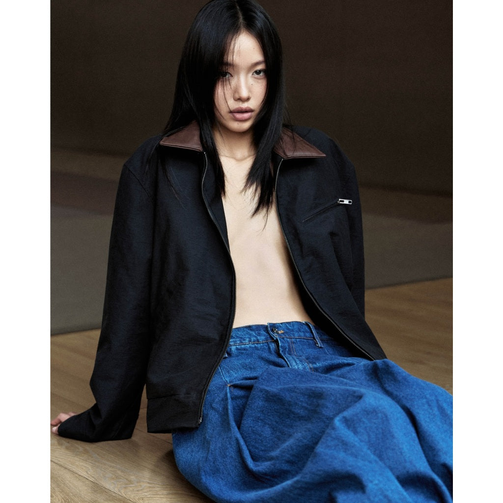 67percent Leather Collar Jacket
