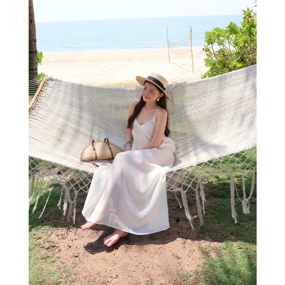 La Boutique V-Neck Textured Maxi Dress