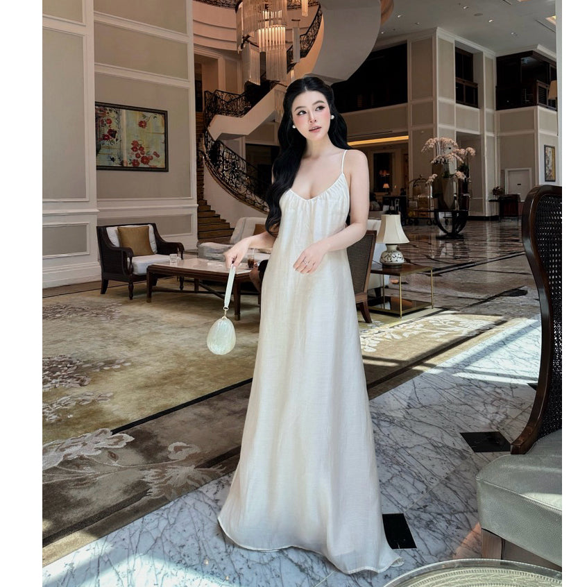 La Boutique V-Neck Textured Maxi Dress