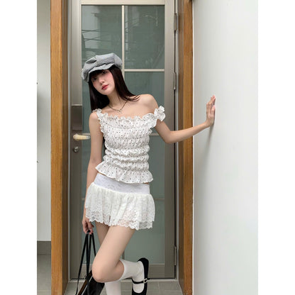 Kill System Polka Dot Ruched Top (Ready to ship)