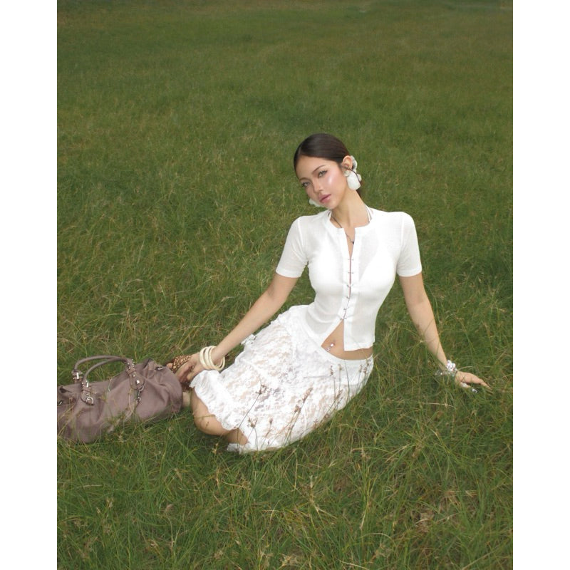 Holytee Short Sleeve Hoop Croptop Tee (Pre-order)