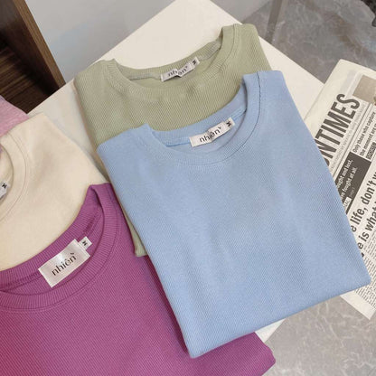 Nhien Vintage Ribbed Tee At97 (Pre-order)