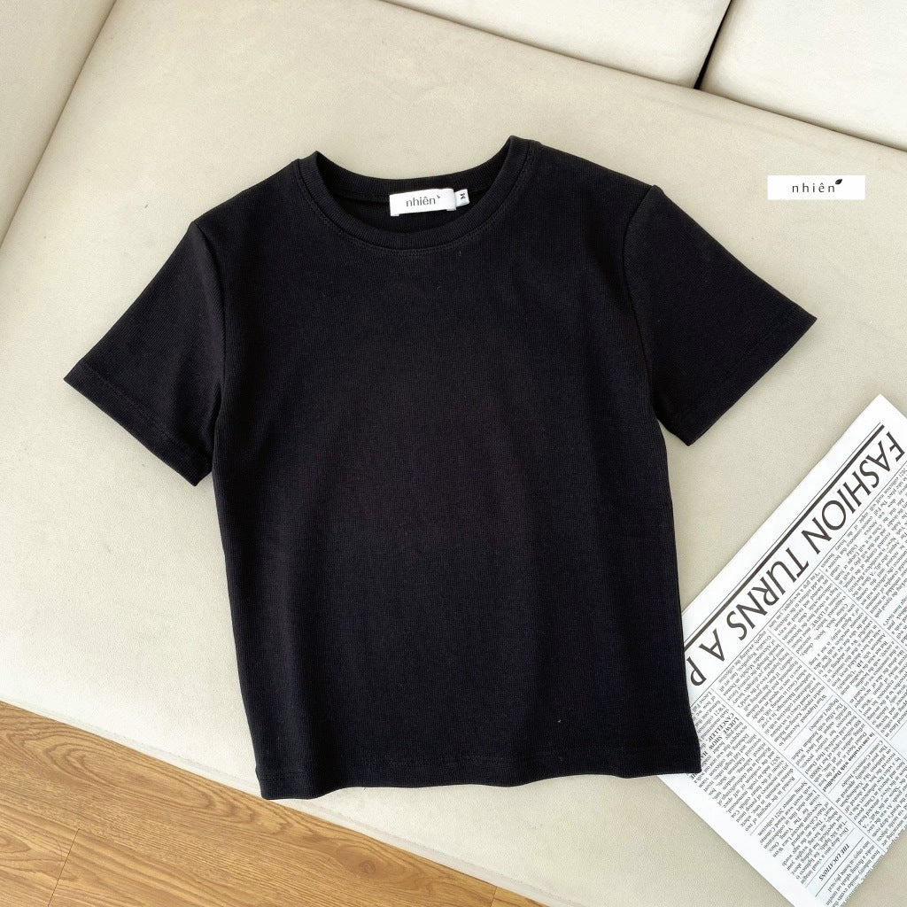 Nhien Vintage Ribbed Tee At97 (Pre-order)