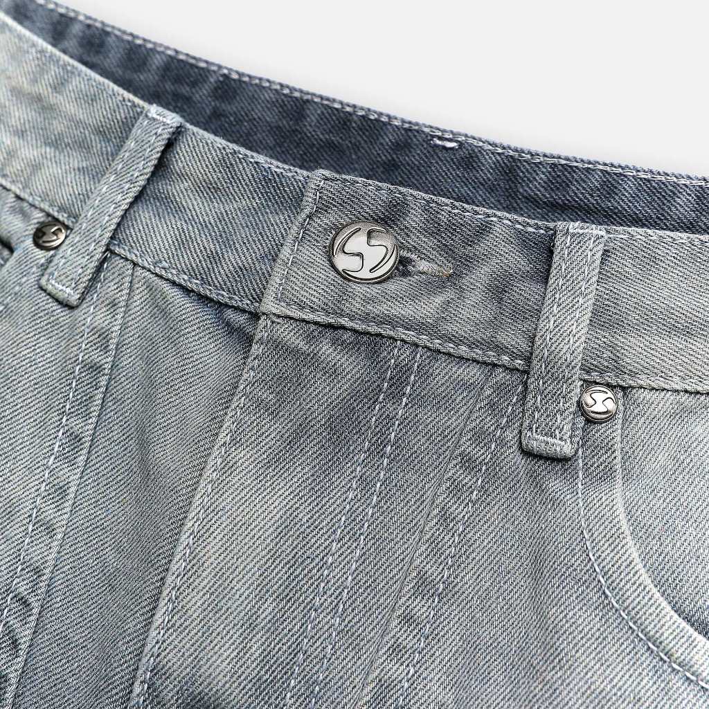 Now Saigon Denim Cargo Mini Skirt