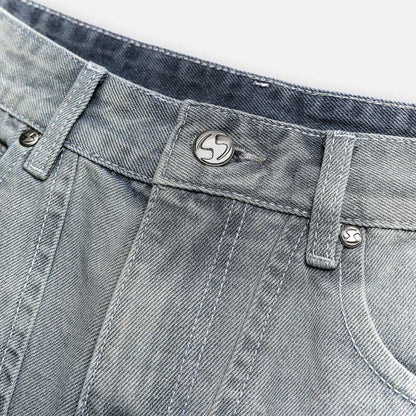 Now Saigon Denim Cargo Mini Skirt