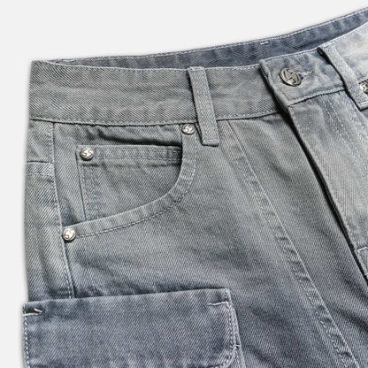 Now Saigon Denim Cargo Mini Skirt