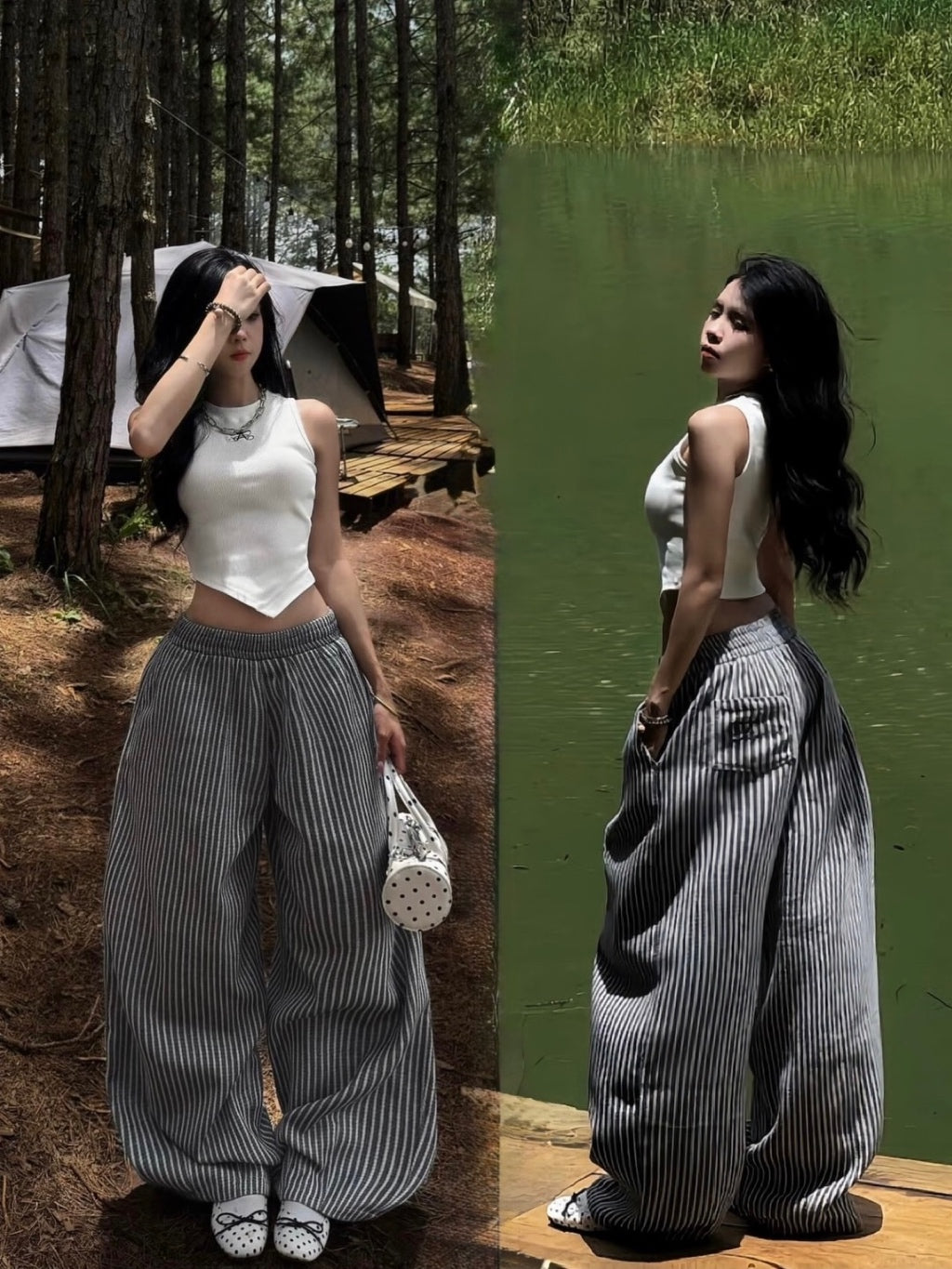 The Fance Lilray Striped Pants