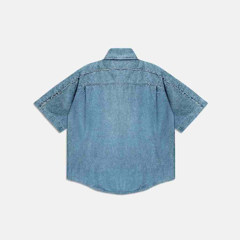 Now Saigon S/S Patch Denim Shirt