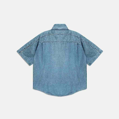 Now Saigon S/S Patch Denim Shirt
