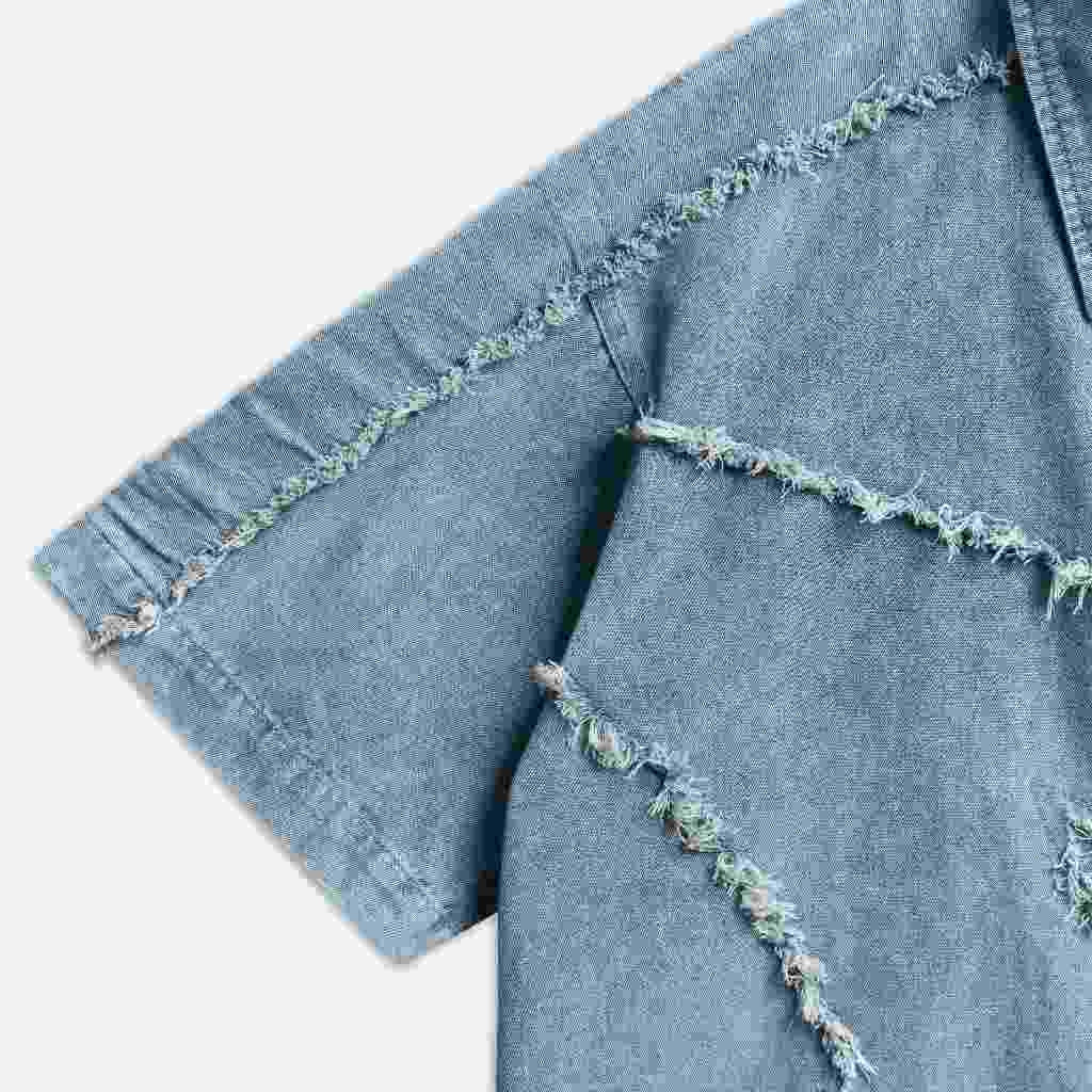Now Saigon S/S Patch Denim Shirt