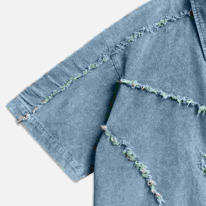 Now Saigon S/S Patch Denim Shirt