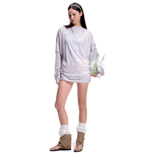 Heartburn.co Snuggle Fur Print Top