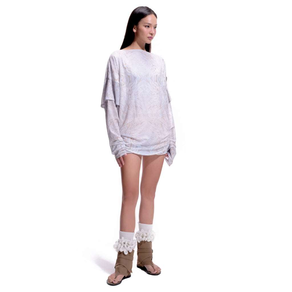 Heartburn.co Snuggle Fur Print Top