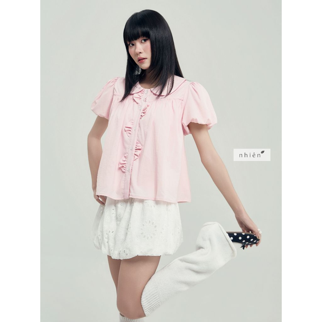 Nhien Vintage Ivory Bloom Skirt (Pre-order)