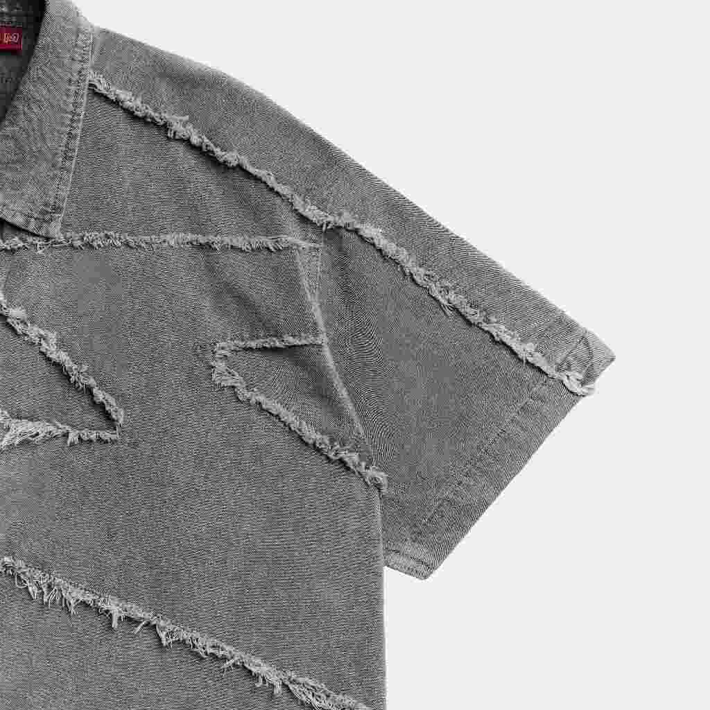 Now Saigon S/S Patch Denim Shirt