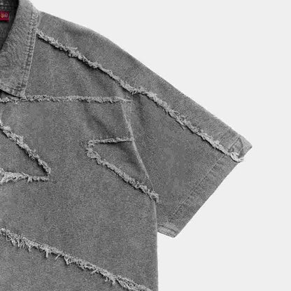 Now Saigon S/S Patch Denim Shirt