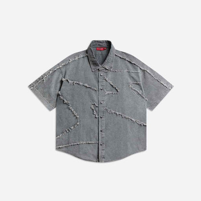 Now Saigon S/S Patch Denim Shirt