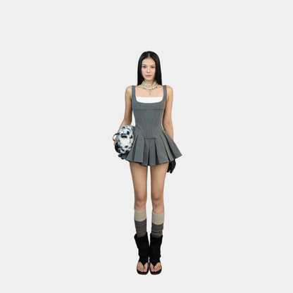 Cera Pleated Spaghetti Strap Dress