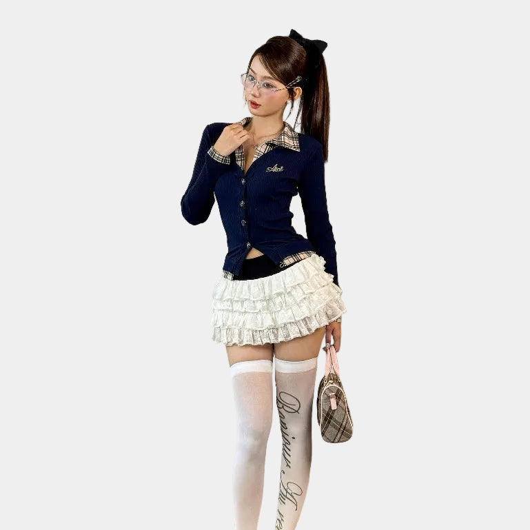 Aiai Studio Mon Cheri Collar Cardigan