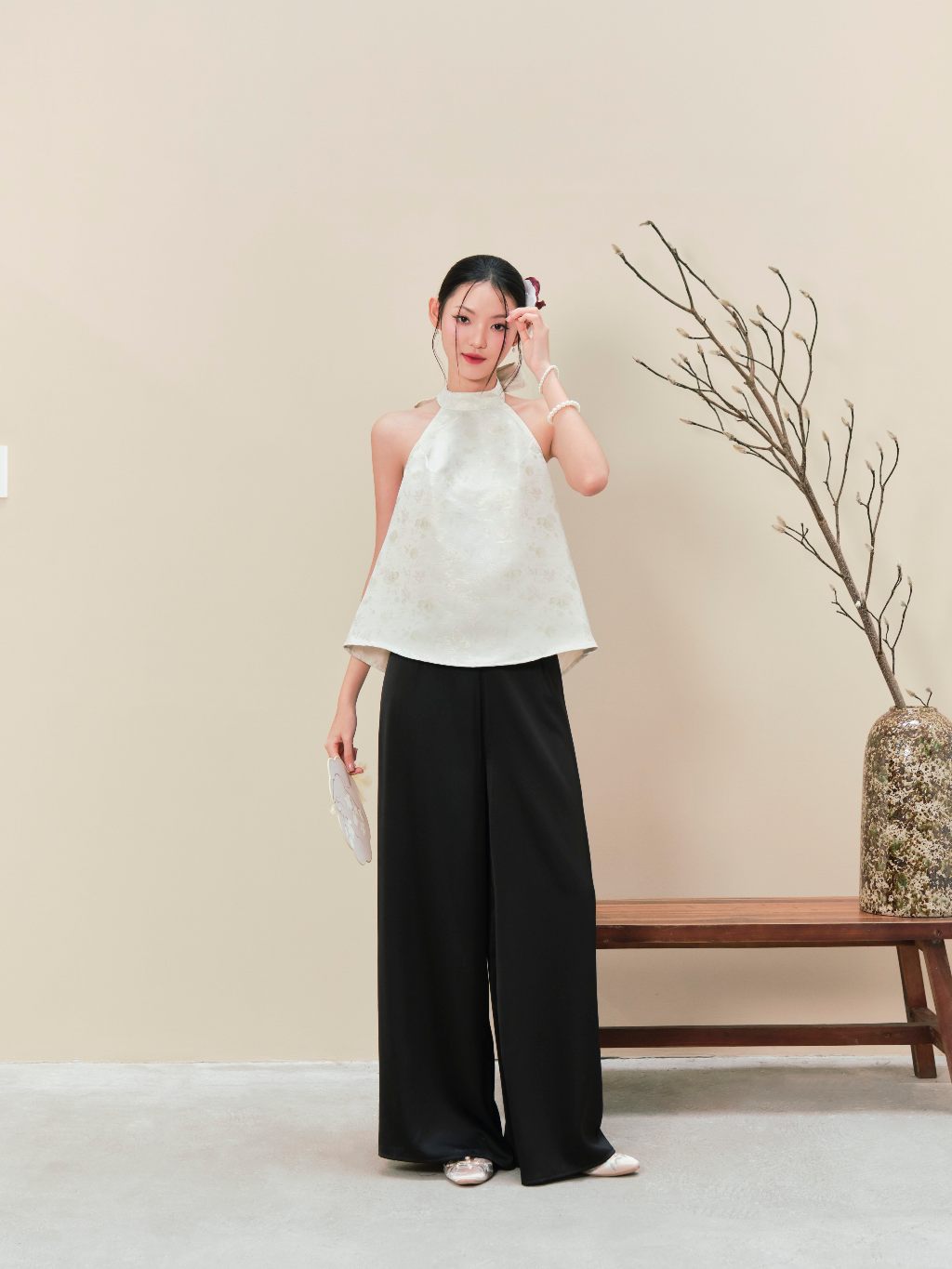 Mieufashionista Back Bow Halter Top Nha Yen