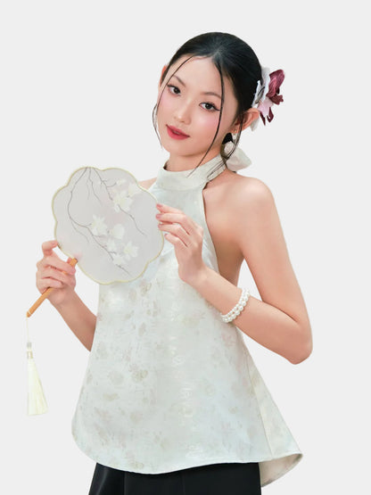 Mieufashionista Back Bow Halter Top Nha Yen