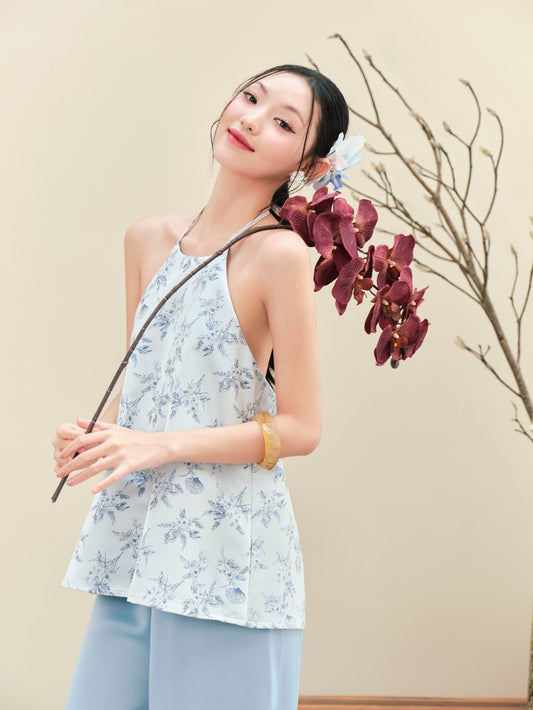 Mieufashionista Tie Halter Top Giao Nhien