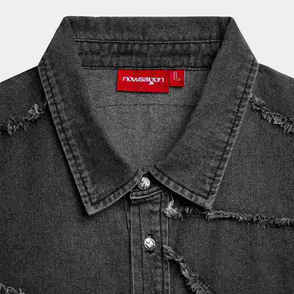 Now Saigon S/S Patch Denim Shirt