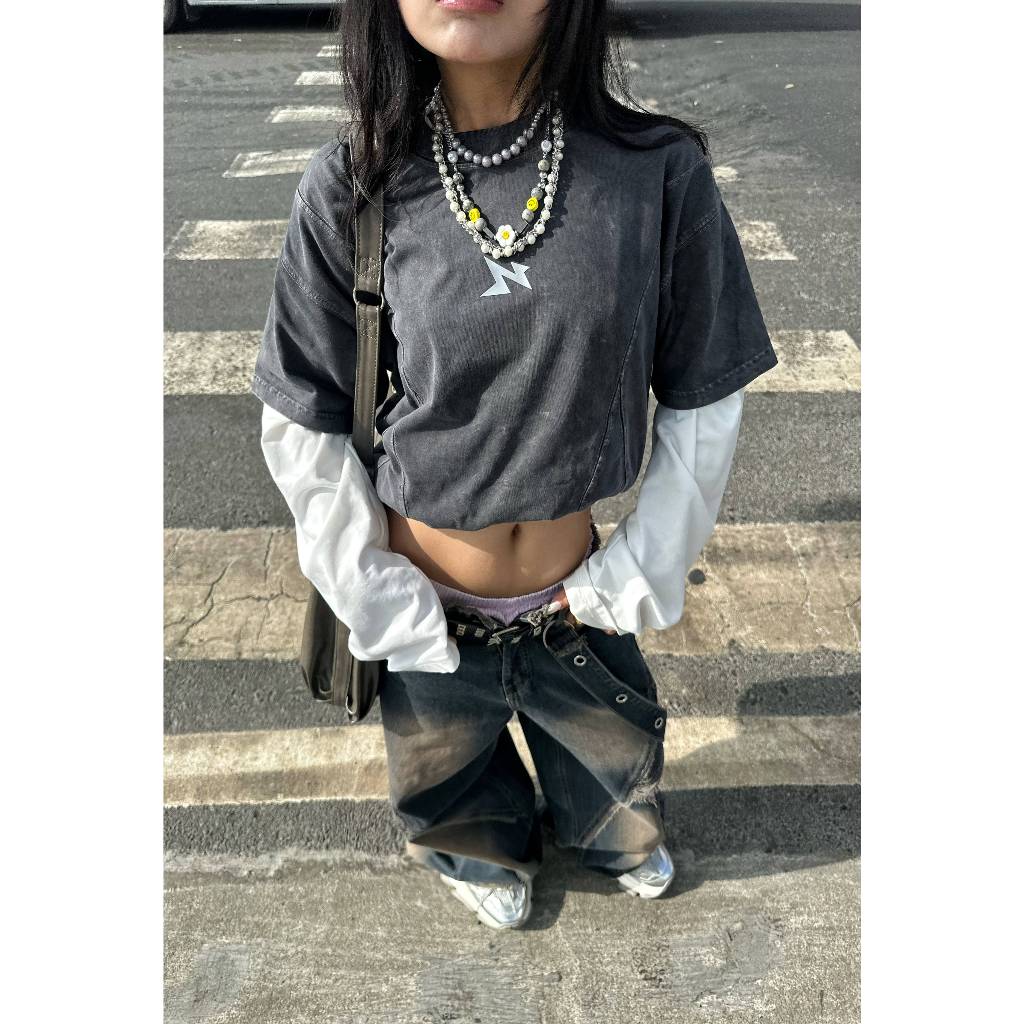 Now Saigon Arcline Acid Washed Tee
