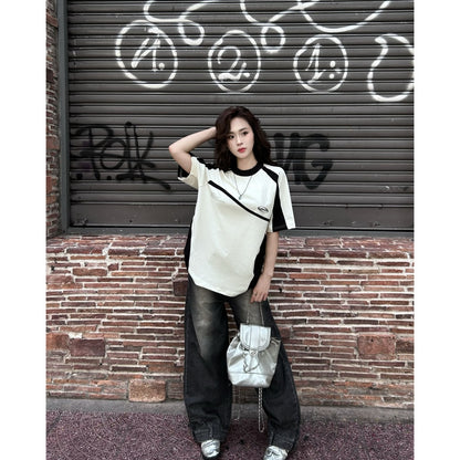 Now Saigon Needs Of Wisdom Mixed Boxy Raglan Tee